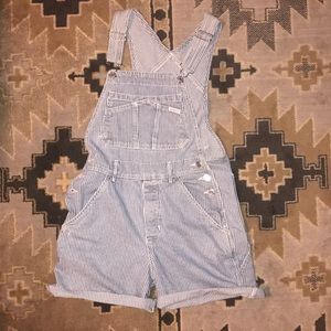 Vintage Guess striped overalls